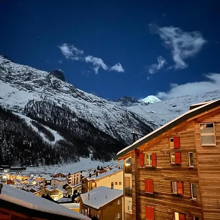 Snow Ball Panoramic View In The Center Of * Saas-Fee
